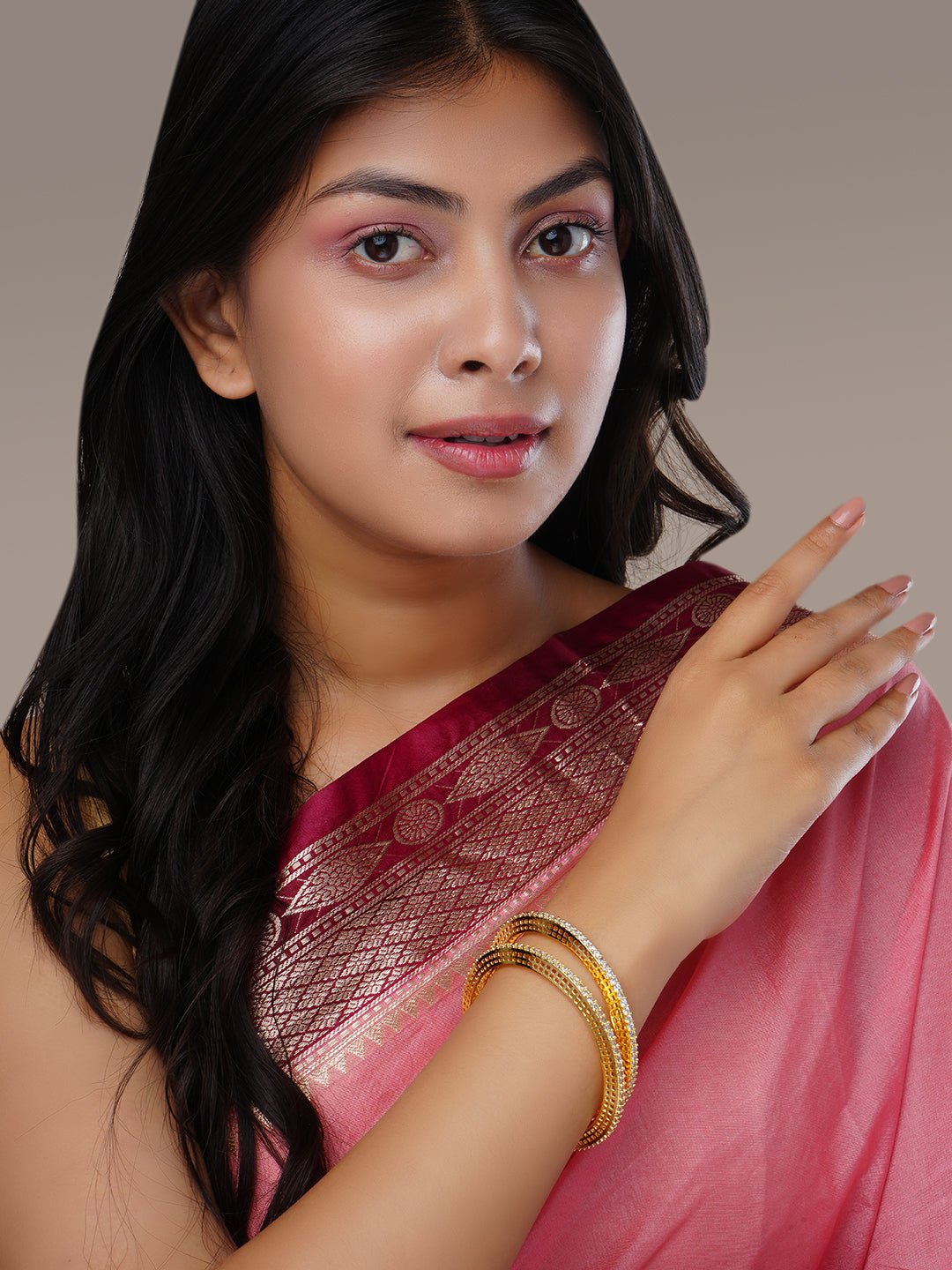 Bangles - Regalia Wraps Gold Plated Bangles - Opal Touch