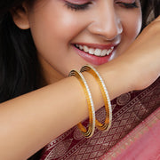 Bangles - Regalia Wraps Gold Plated Bangles - Opal Touch