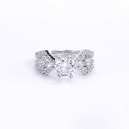 Opal Touch - Rhodium Love Knot Ring - Rings