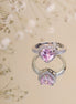 Opal Touch - Rhodium Pink Cubic Zirconia Ring -