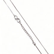 Opal Touch - Rhodium Plated Box Chain - Chain