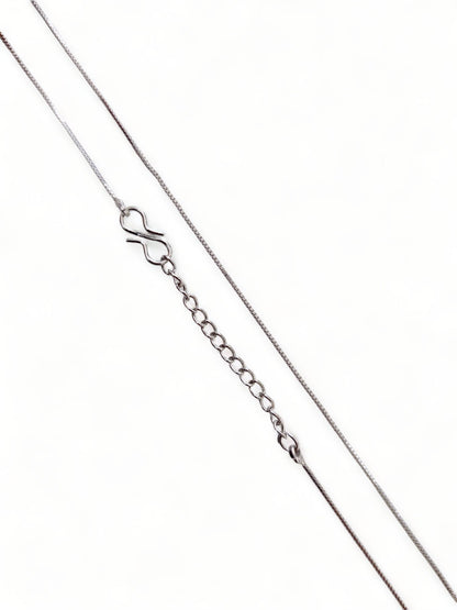 Opal Touch - Rhodium Plated Box Chain - Chain