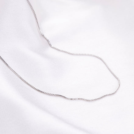 Opal Touch - Rhodium Plated Box Chain - Chain
