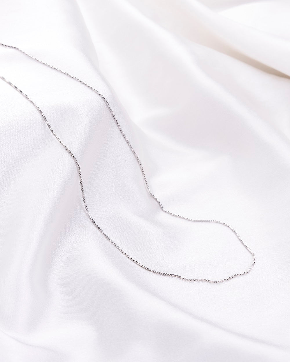 Opal Touch - Rhodium Plated Box Chain - Chain