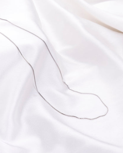 Opal Touch - Rhodium Plated Box Chain - Chain