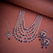 Rhodium Plated Bridal Celestial Cascade Necklace with Maang Tikka - Opal Touch
