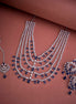 Rhodium Plated Bridal Celestial Cascade Necklace with Maang Tikka - Opal Touch