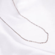 Opal Touch - Rhodium Plated Cabel Chain - Chain