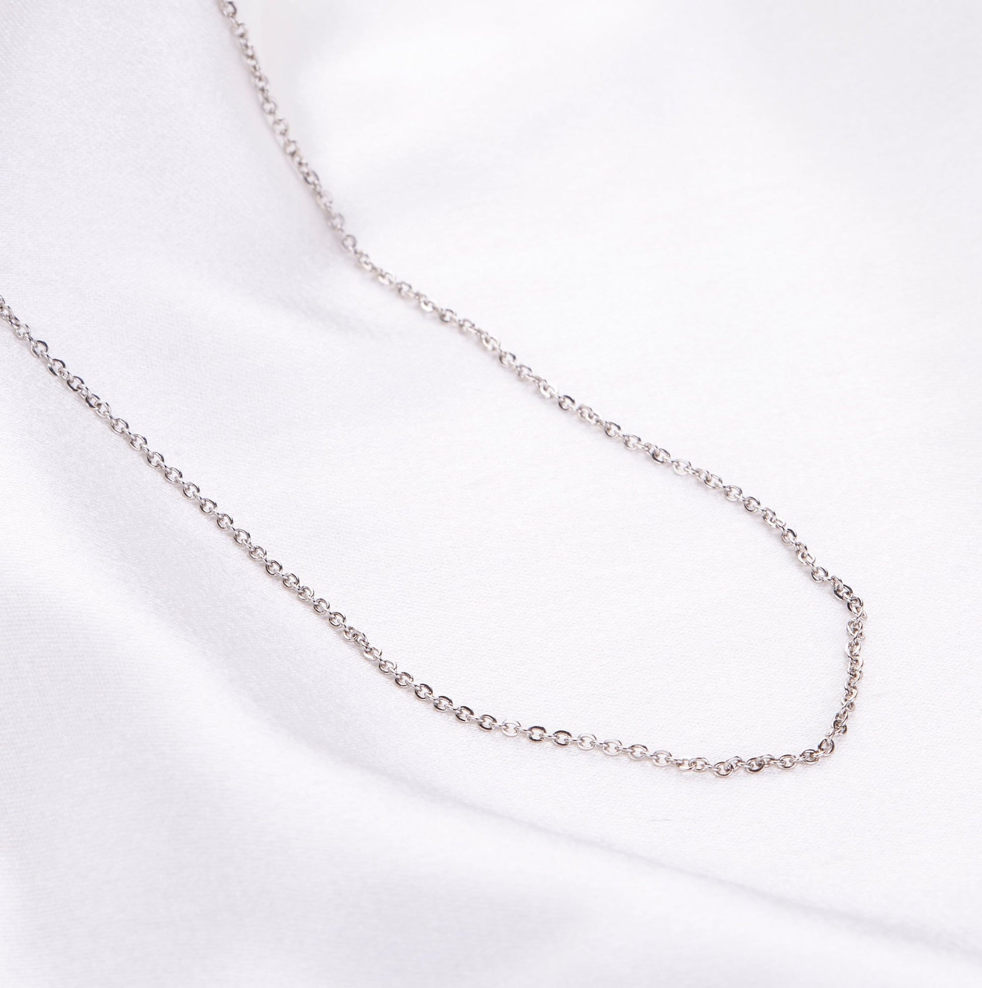 Opal Touch - Rhodium Plated Cabel Chain - Chain