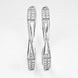 Rhodium Plated CZ Diamond Geometric Square Pattern Bangles (Pack of 2) - Opal Touch