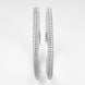 Rhodium Plated CZ Diamond Micro - Pave Slim Bangles (Pack of 2) - Opal Touch