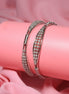 Rhodium Plated CZ Diamond Studded Bangles (Pack of 2) - Opal Touch