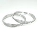 Rhodium Plated CZ Diamond Studded Bangles (Pack of 2) - Opal Touch