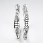Rhodium Plated CZ Diamond Studded Bangles (Pack of 2) - Opal Touch