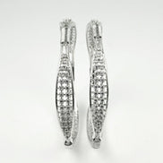 Rhodium Plated CZ Diamond Studded Bangles (Pack of 2) - Opal Touch