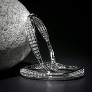 Rhodium Plated CZ Diamond Studded Bangles (Pack of 2) - Opal Touch