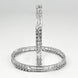 Rhodium Plated CZ Diamond Twisted Wire Design Bangles (Pack of 2) - Opal Touch