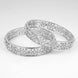Rhodium Plated Floral CZ Diamond Bangles (Pack of 2) - Opal Touch