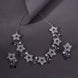 Rhodium Plated Floral Necklace Set - Opal Touch