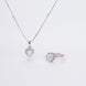 Rhodium Radiance Locket and Ring Combo - Opal Touch