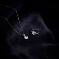 Opal Touch - Rhodium Radiance Locket and Ring Combo - Combo