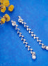 Opal Touch - Rhodium Shine Long Earrings - Earrings