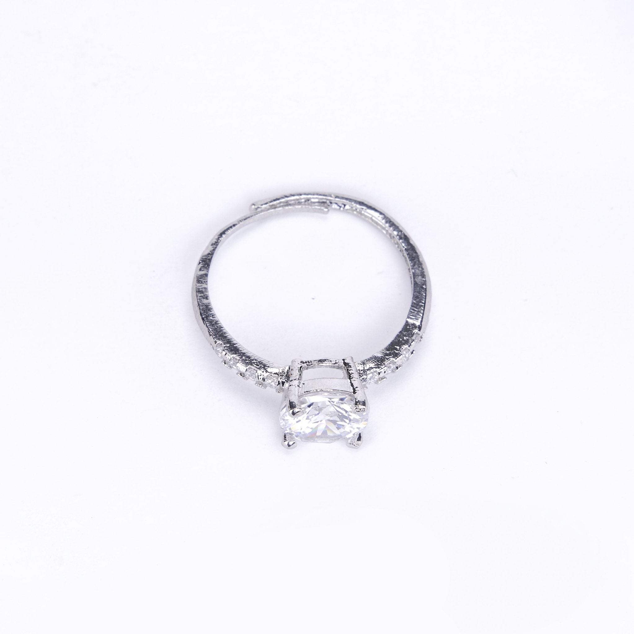 Opal Touch - Rhodium Wedding Band - Rings