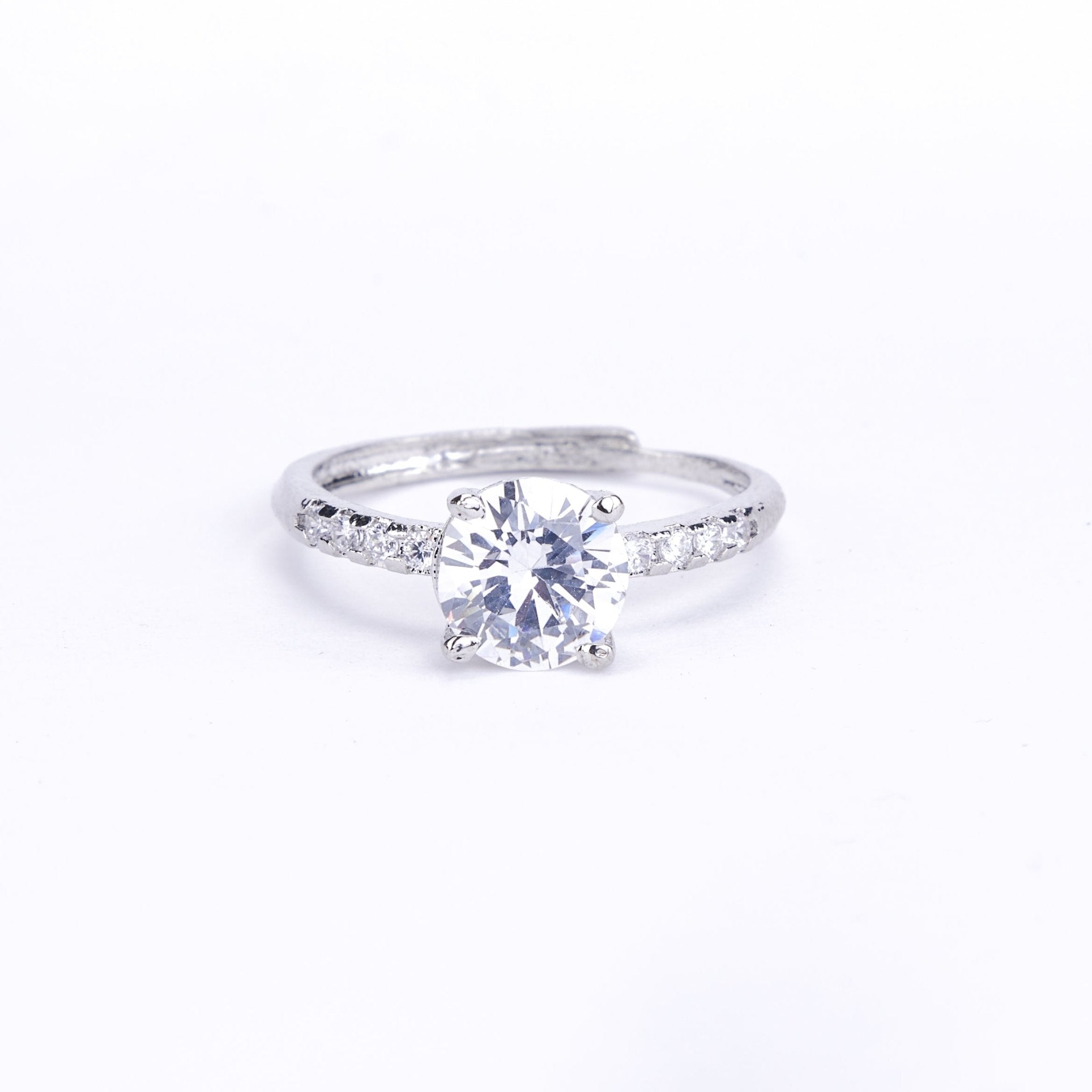 Opal Touch - Rhodium Wedding Band - Rings