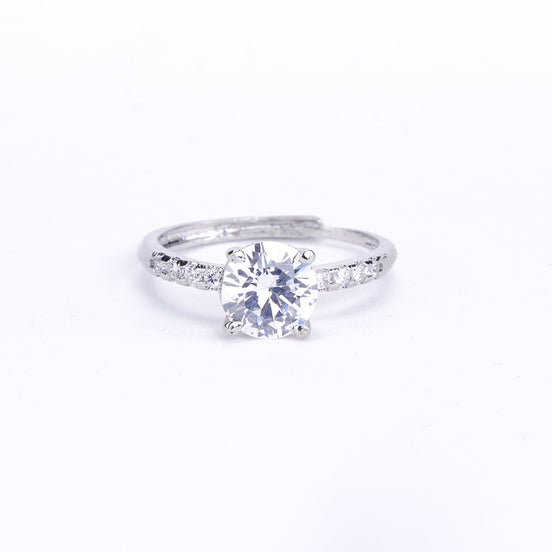 Opal Touch - Rhodium Wedding Band - Rings