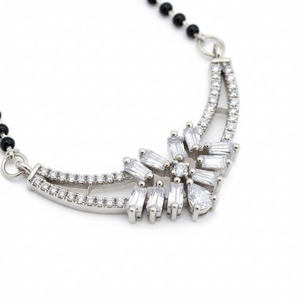Rhodium Whisper Mangalsutra - Opal Touch