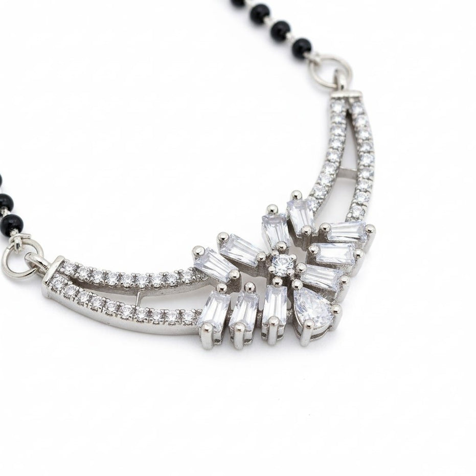 Rhodium Whisper Mangalsutra - Opal Touch