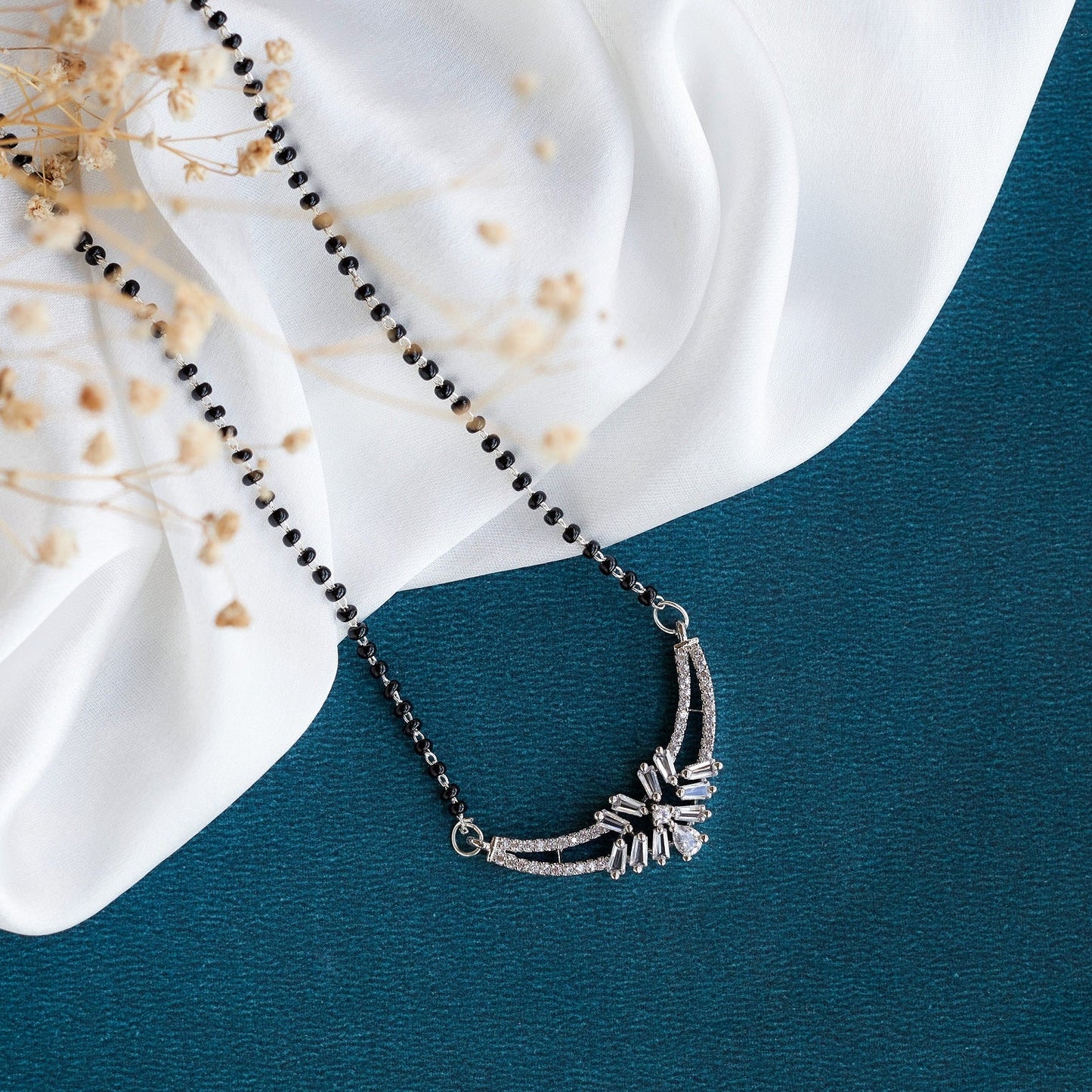 Mangalsutra - Rhodium Whisper Mangalsutra - Opal Touch