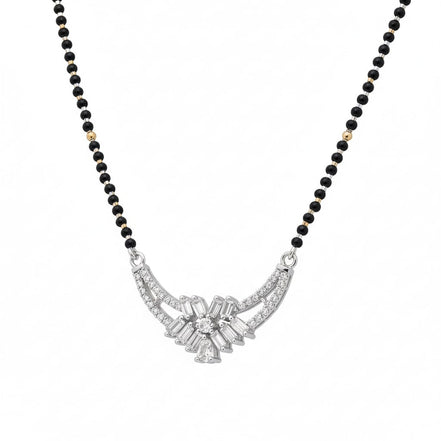Rhodium Whisper Mangalsutra - Opal Touch
