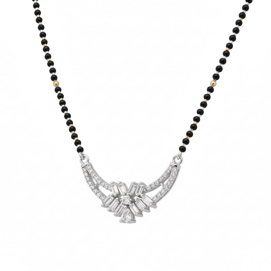 Rhodium Whisper Mangalsutra - Opal Touch