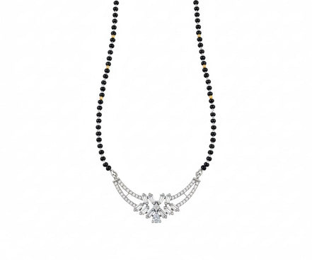 Rhodium Whisper Mangalsutra - Opal Touch