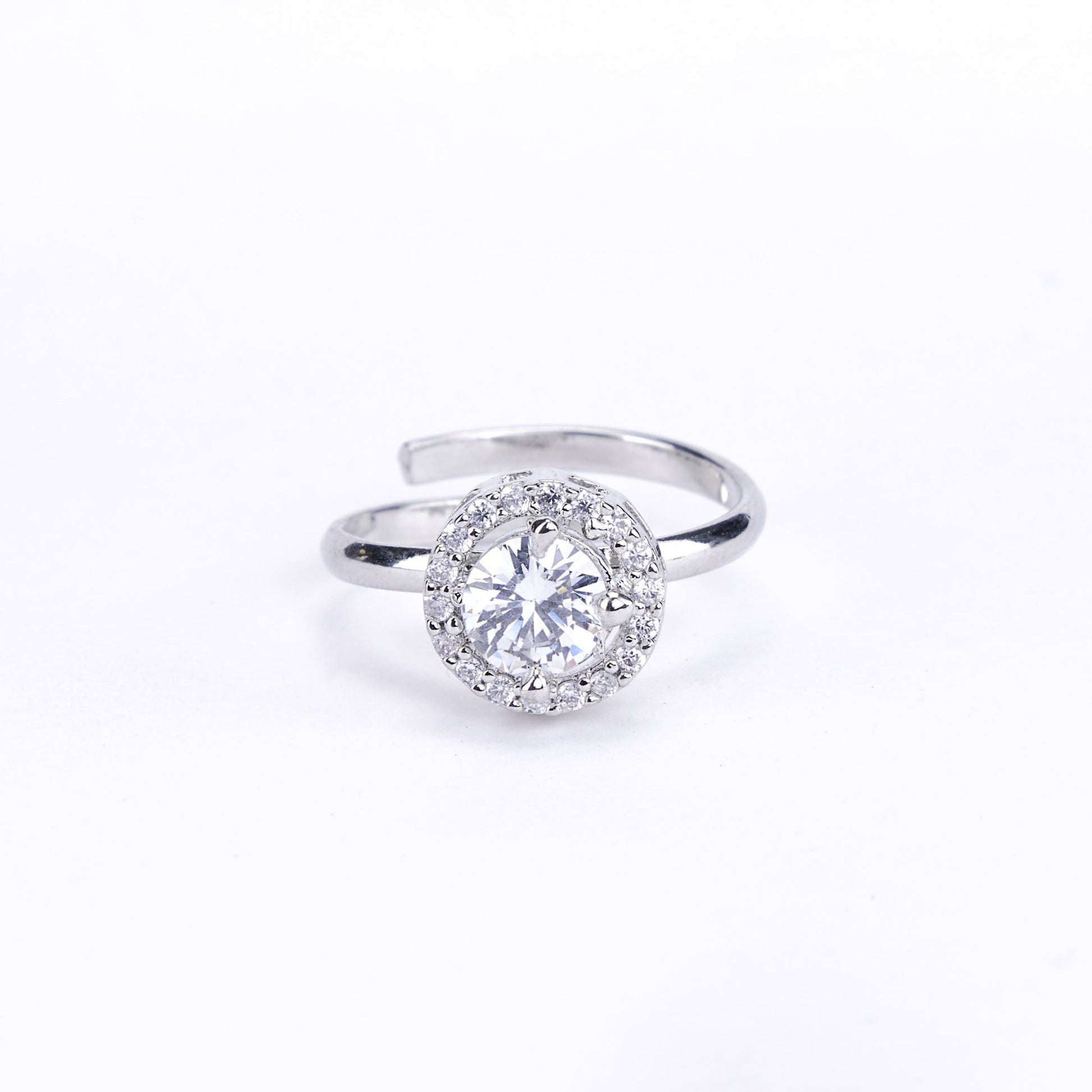 Opal Touch - Rhodium White Band - Rings