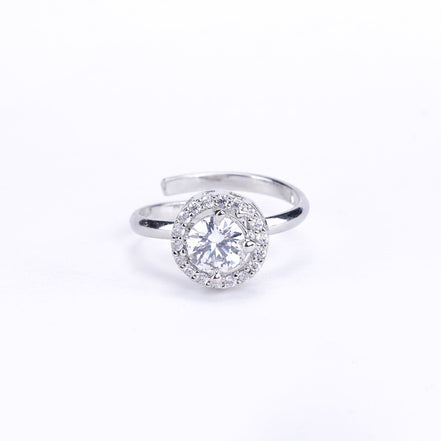 Opal Touch - Rhodium White Band - Rings