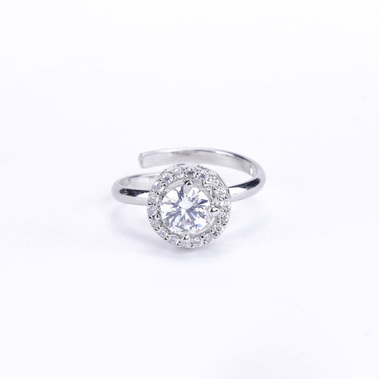 Opal Touch - Rhodium White Band - Rings