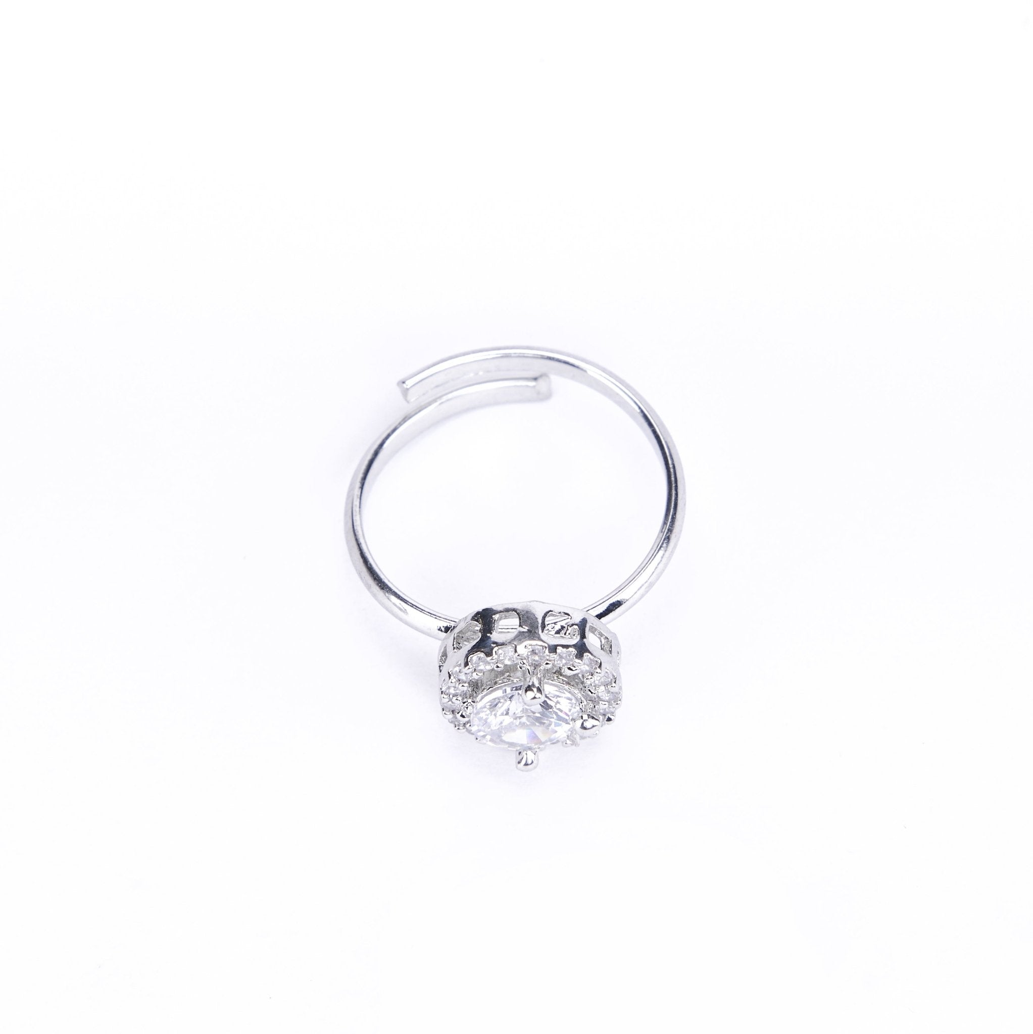 Opal Touch - Rhodium White Band - Rings