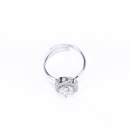 Opal Touch - Rhodium White Band - Rings