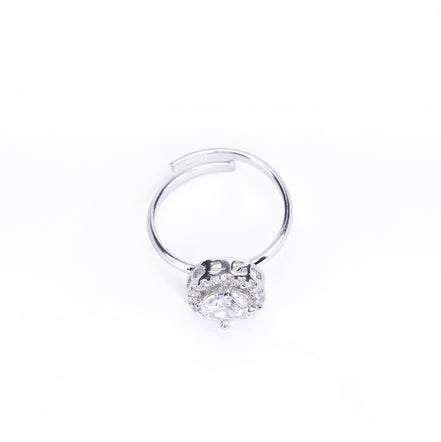 Opal Touch - Rhodium White Band - Rings