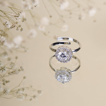 Opal Touch - Rhodium White Band - Rings