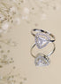 Opal Touch - Rhodium White Cubic Zirconia Ring -