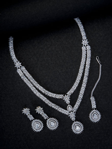 Opal Touch - Rhodium White Pearl Necklace - Necklace