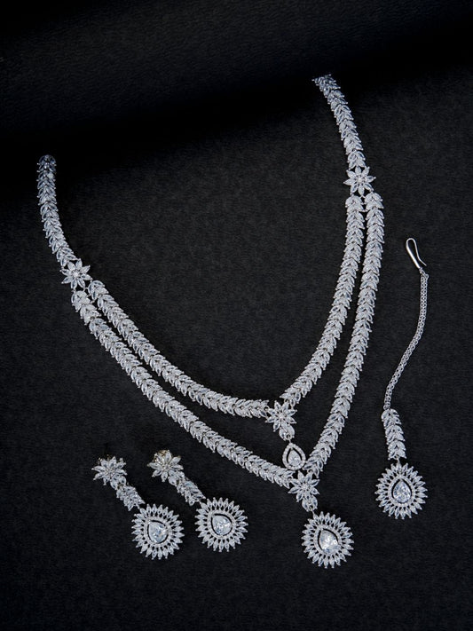 Opal Touch - Rhodium White Pearl Necklace - Necklace