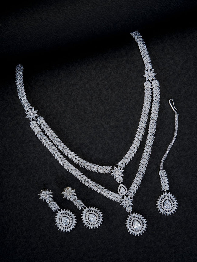 Opal Touch - Rhodium White Pearl Necklace - Necklace