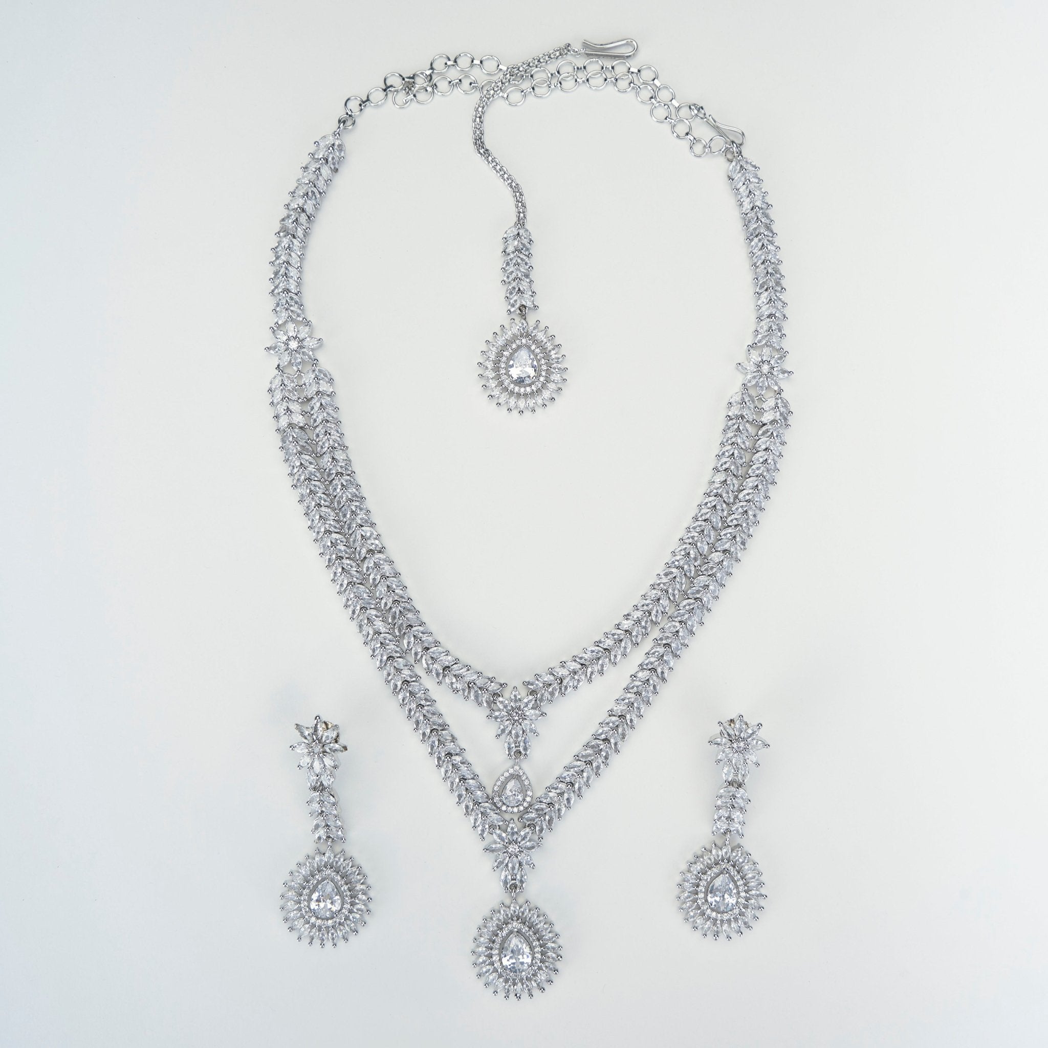 Opal Touch - Rhodium White Pearl Necklace - Necklace