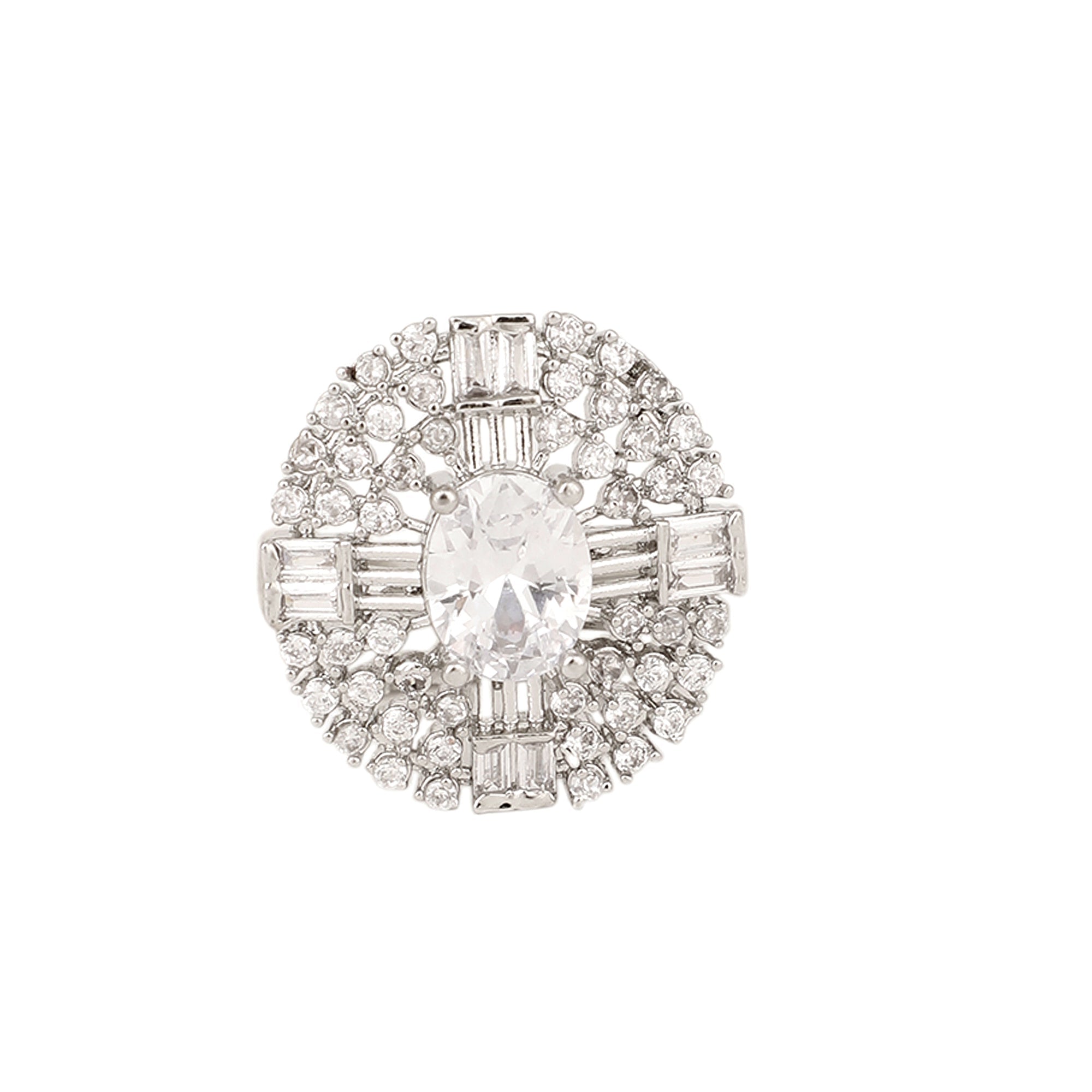 Opal Touch - Rohdium Essence Brass Ring -