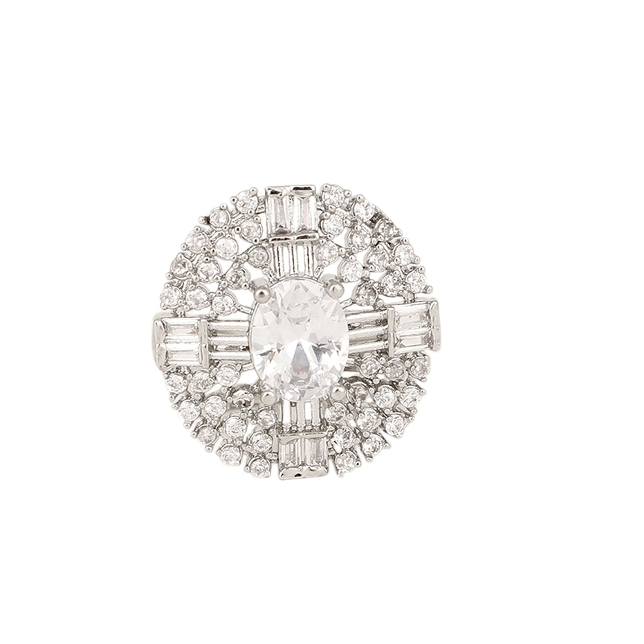 Opal Touch - Rohdium Essence Brass Ring -