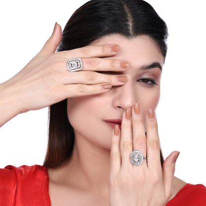 Opal Touch - Rohdium Essence Brass Ring -